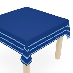 Table Cloth dark bluewith light blue frame 55 inches x 55 inches NWO…